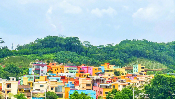 江門彩虹村換新顏，百適涂無機涂料助力翻新